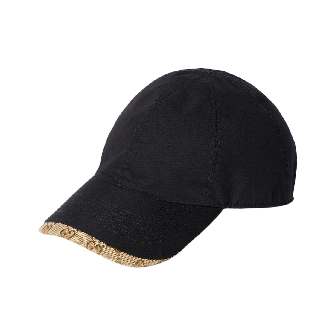 875670-4HBJ9-1096 Gucci Cotton Canvas Baseball Cap Black