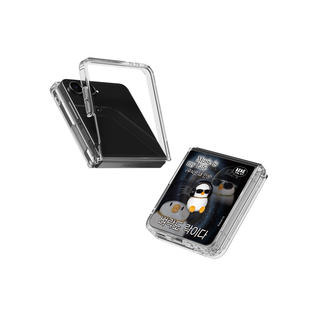에스엘비에스 베베더오리 ROCK 베베 클리어 마그넷 케이스 for Galaxy Z Flip7(SLBS BEBE DE ORI ROCK Bebe Clear Magnet Case for Galaxy Z Flip7) - 2