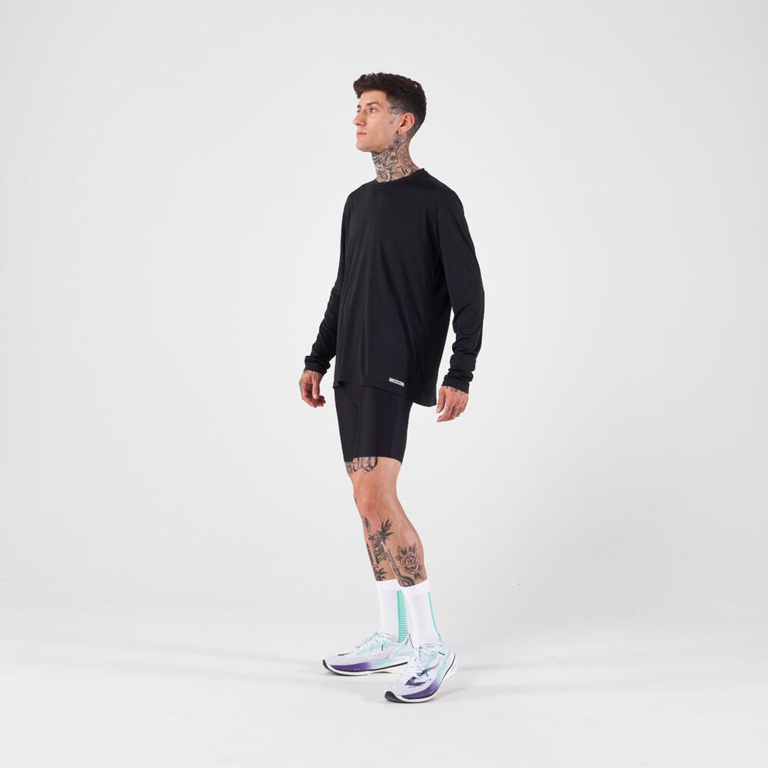 데카트론 남성 러닝 긴팔 티 런 드라이 100 스모크 블랙(DECATHLON Men's Running Long-Sleeved T-Shirt Run Dry 100 Smoke Black) - 5