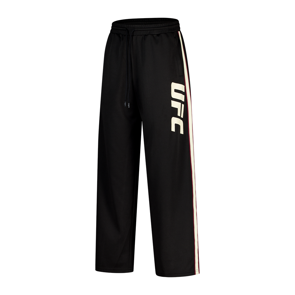 U2LPW1103BK UFC SPORT Gym-Wear Loose Fit Mash Pants Black