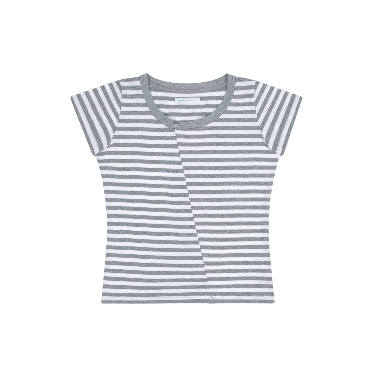 사파리스팟 1/2 블록 스트라이프 티셔츠 아이보리(Safarispot 1/2 Block Stripe T-shirt Ivory) - 1