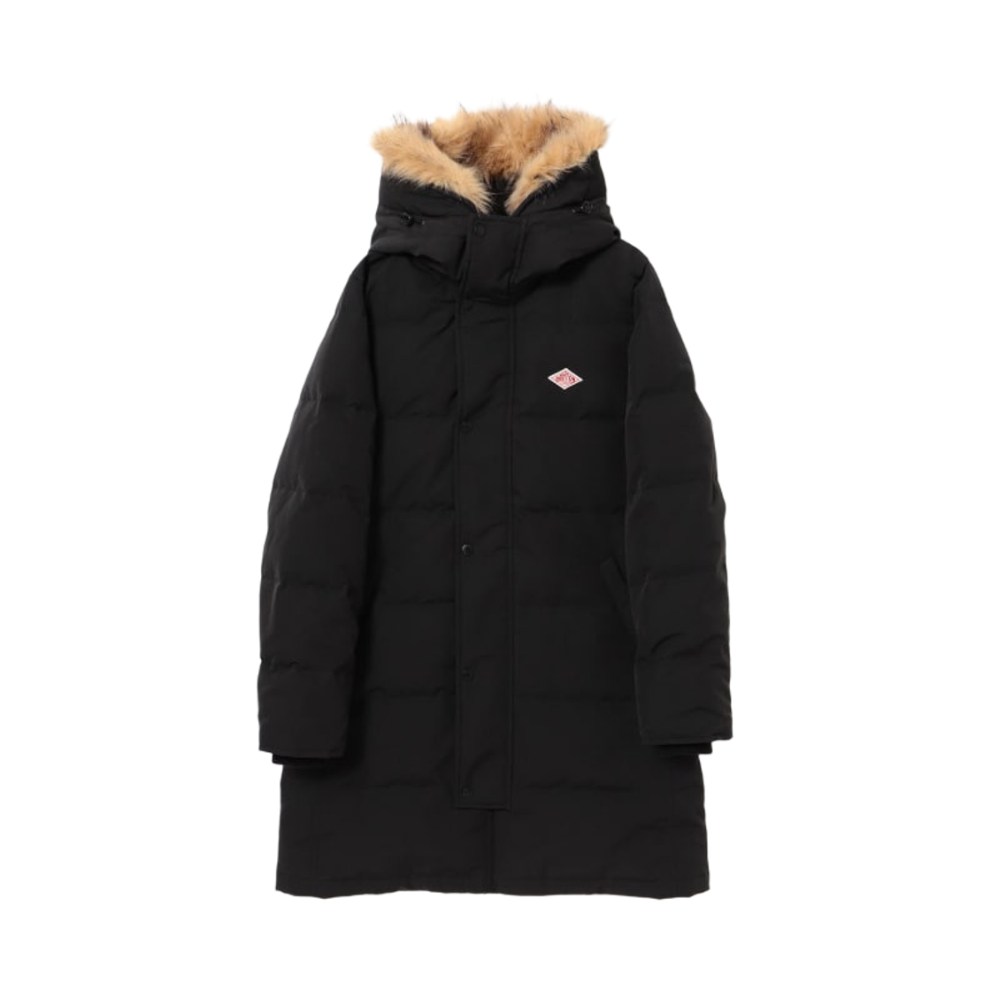 (W) 레이 빔즈 x 단톤 페이크 퍼 후드 다운 코트 블랙((W) Ray Beams x Danton Fake Fur Hoodie Down Coat Black) - 1