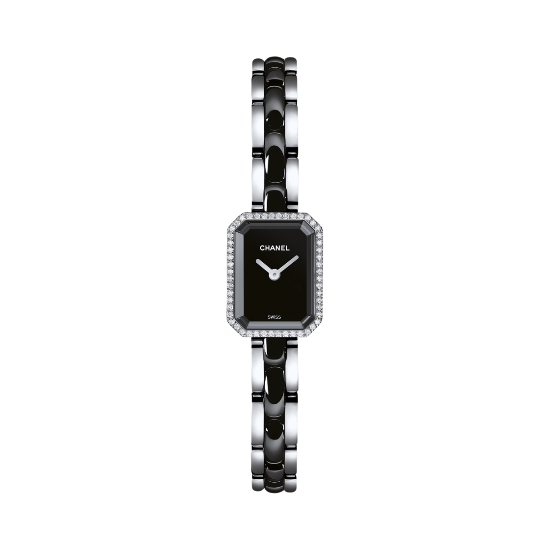 샤넬 프리미에르 세라믹 워치 스틸 블랙 세라믹 다이아몬드 블랙 래커(Chanel Premiere Ceramic Watch Steel Black Ceramic Diamonds Black Lacquered)