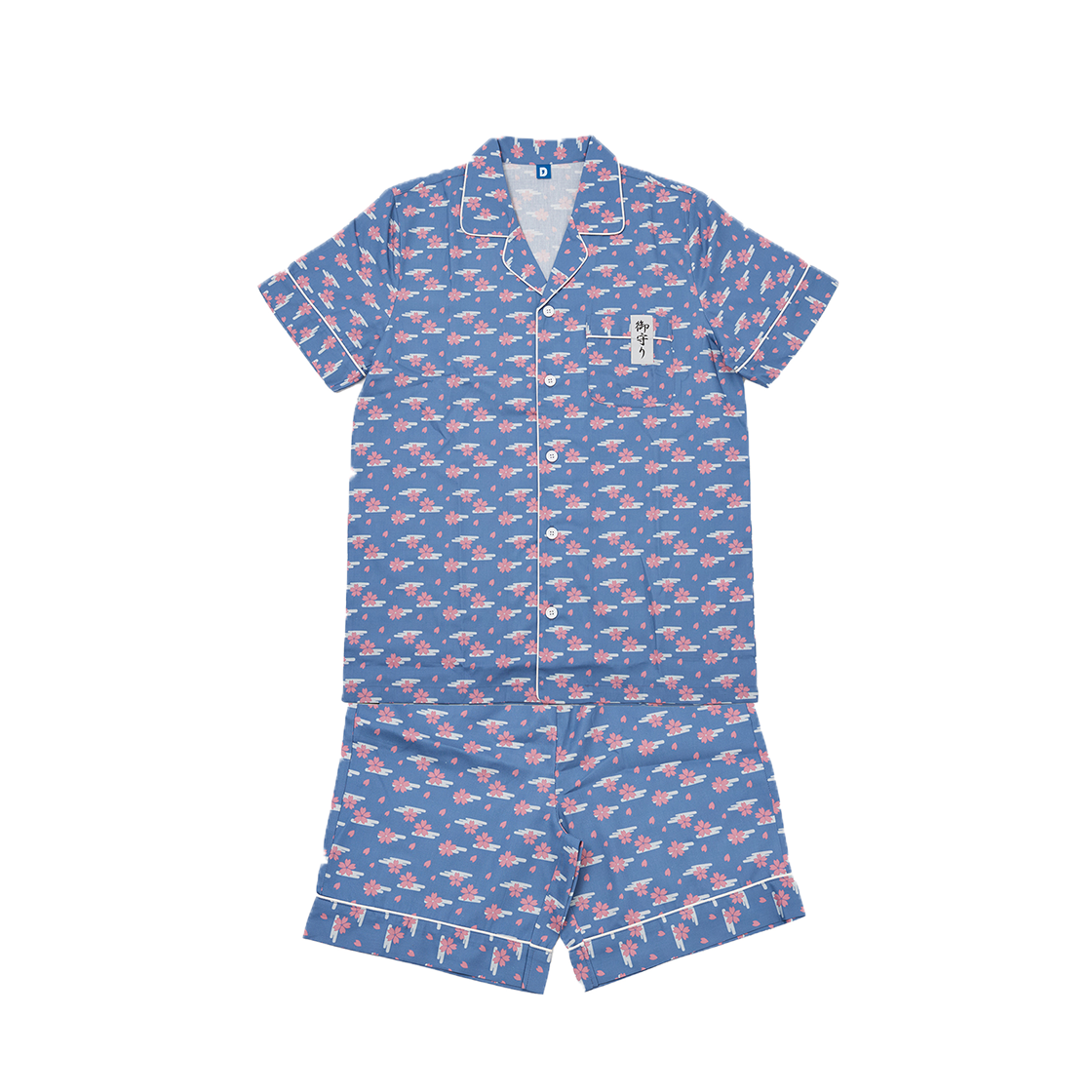 댄꼼마 x 명탐정 코난 하인성 부적 패턴 반팔 잠옷(DANCOMMA × Detective Conan Hainseong Talisman Pattern Short Sleeve Pajama Set)