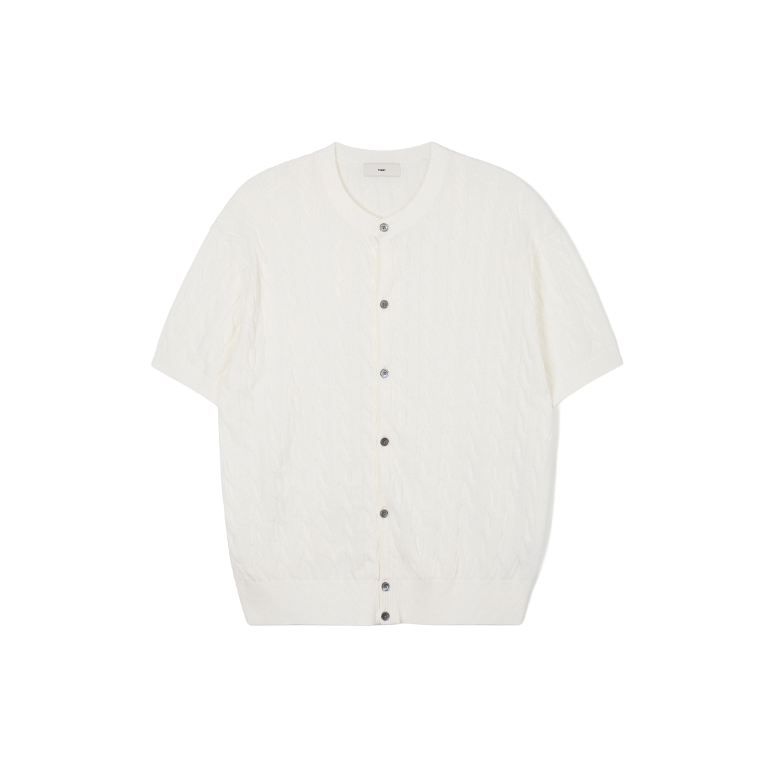 티엔지티 우먼 케이블 니트 가디건 화이트(TNGT W Cable Knit Cardigan White)