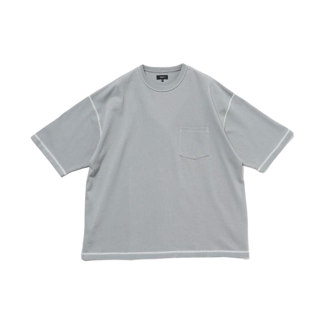 11-04-1437-120 Beams Back Stitch Loose T-Shirt Grey