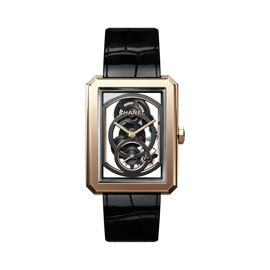 샤넬 보이프렌드 스켈레톤 워치 라지 모델 베이지 골드(Chanel Boy·Friend Skeleton Watch Large Model Beige Gold)
