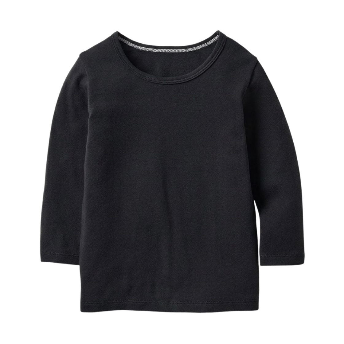 478444-09 (Kids) Uniqlo Heattech Cotton Crewneck T-Shirt Black - JP