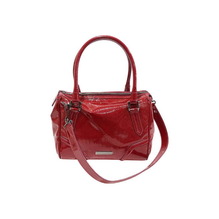 버버리 37230081 레드 페이던트 앤포드 미듐 볼링 토트 2WAY(Burberry Red Patent Anford Medium Bowling Tote 2Way) - 1