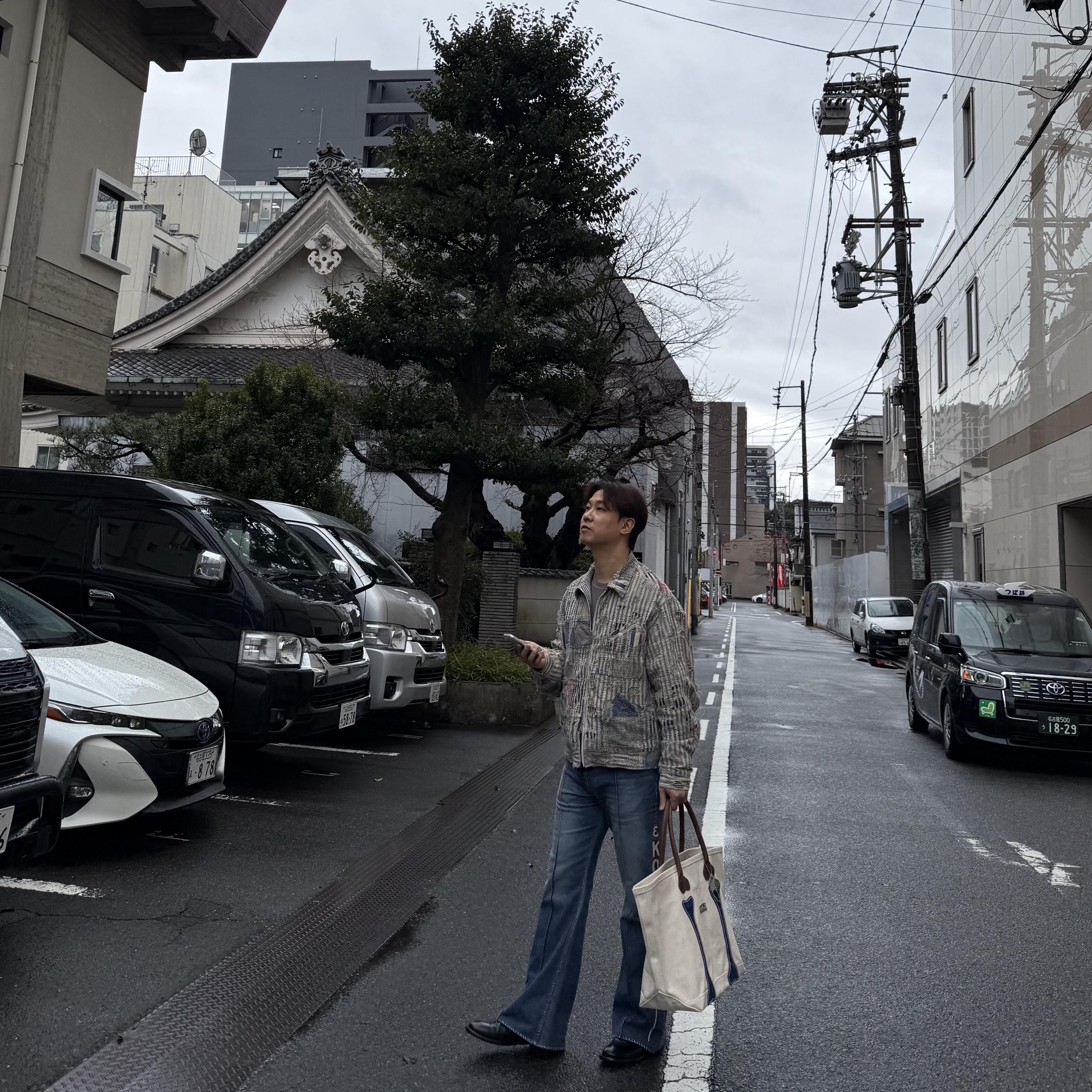 Kapital 7G Boro Gaudy Cardigan Navy, Kapital 14 oz. Denim 5P Okabellbo & Kountry Embroidery Processing 착용 스타일 - 6