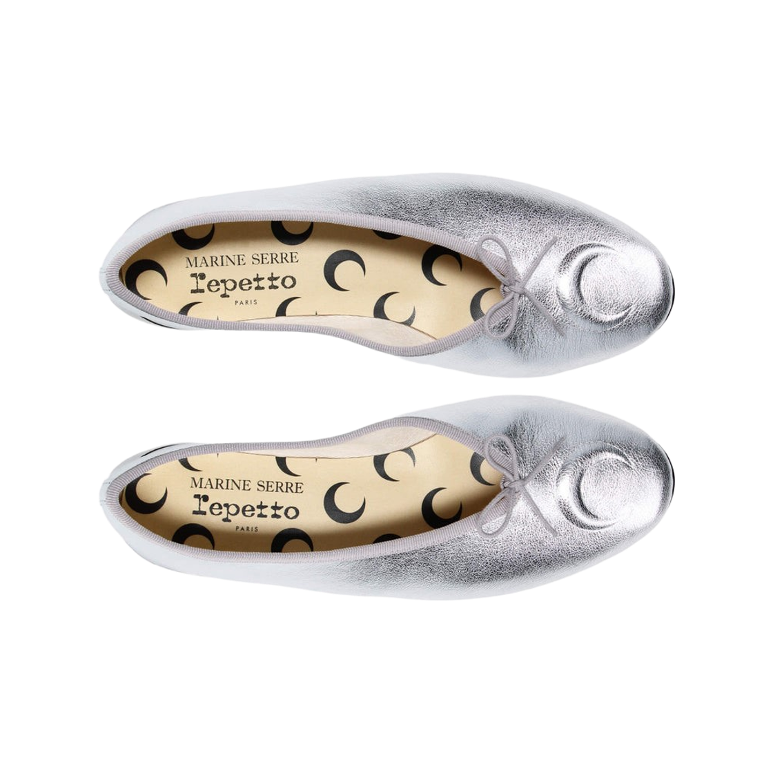 (W) 레페토 x 마린 세르 릴루 발레 플랫 실버((W) Repetto x Marine Serre Lilouh Ballet Flats Silver) - 2