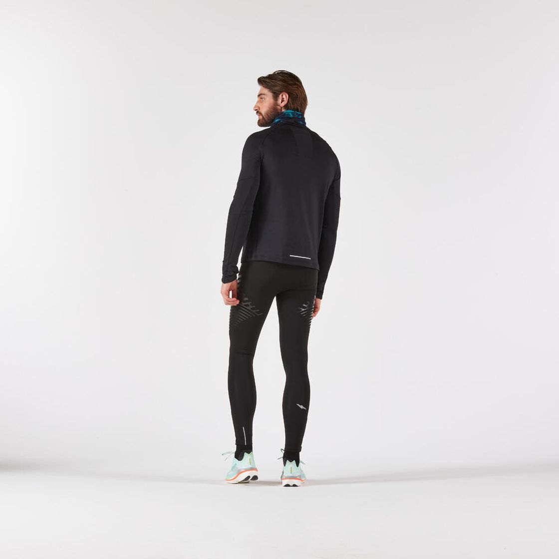 데카트론 남성 하프집 러닝 긴팔 티 런 웜 500 스모크 블랙(DECATHLON Men's Half-Zip Running Long-Sleeved T-Shirt Run Warm 500 Smoke Black) - 7