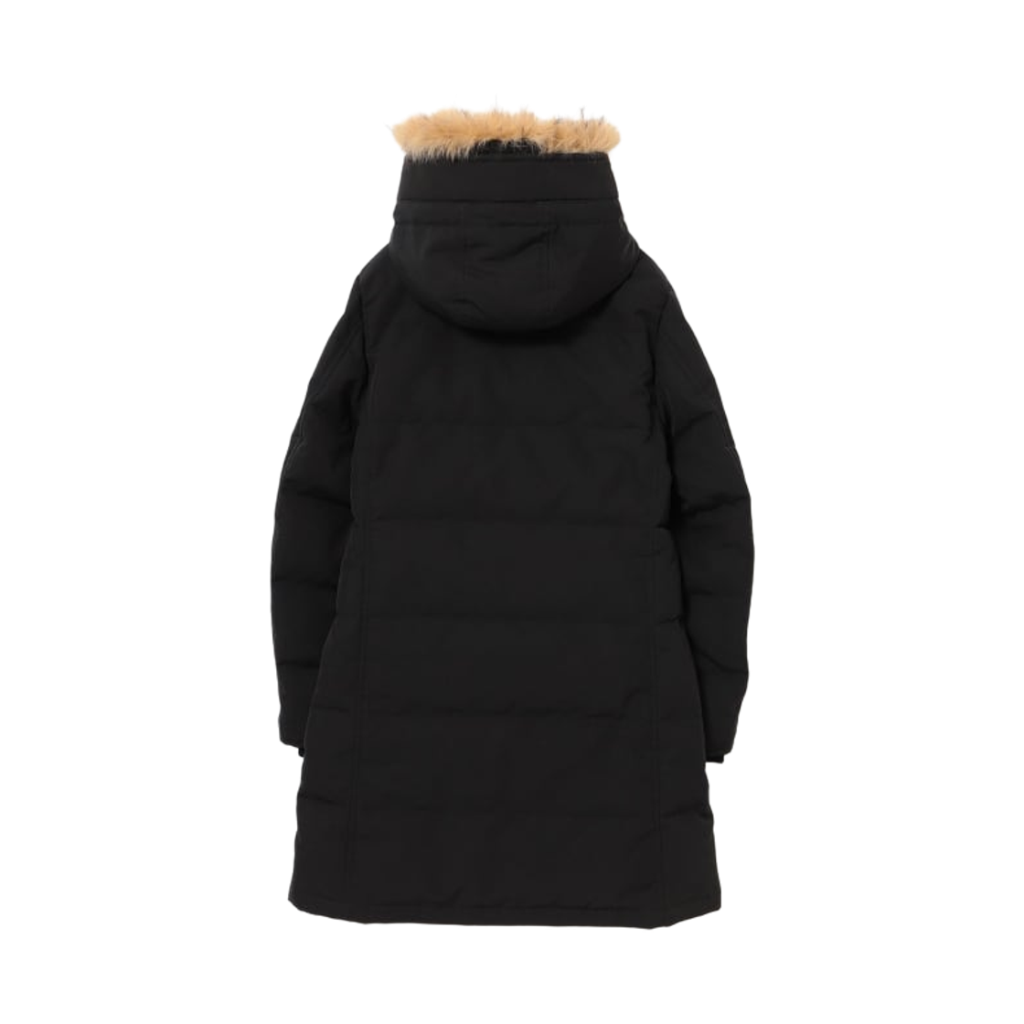 (W) 레이 빔즈 x 단톤 페이크 퍼 후드 다운 코트 블랙((W) Ray Beams x Danton Fake Fur Hoodie Down Coat Black) - 2