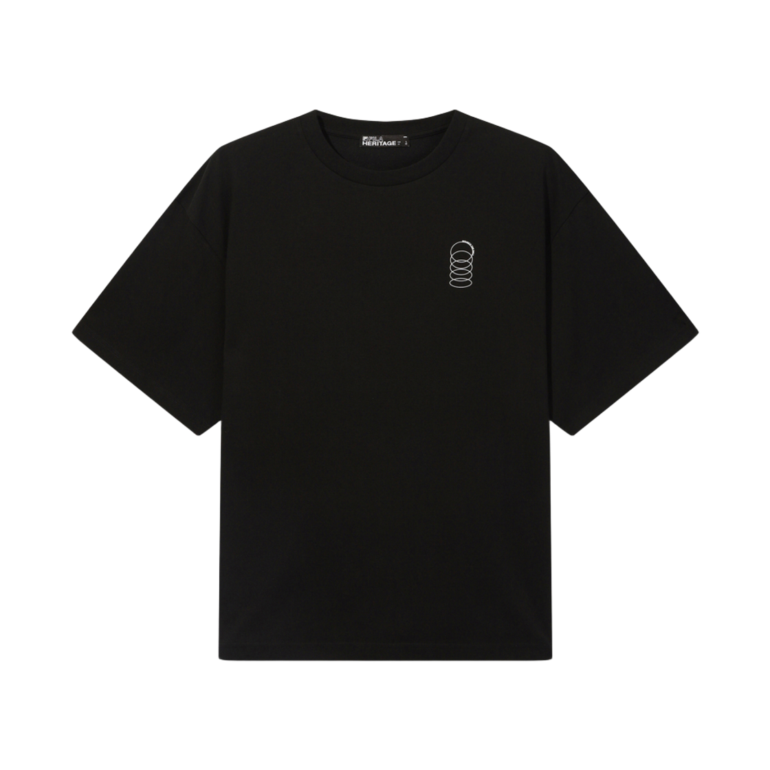[6% 적립] 휠라 HERITAGE COLLECTION 바운스 스몰 그래픽 반팔티 블랙([6% 적립] FILA HERITAGE COLLECTION Bounce The Ball Boxy T-Shirt Black)