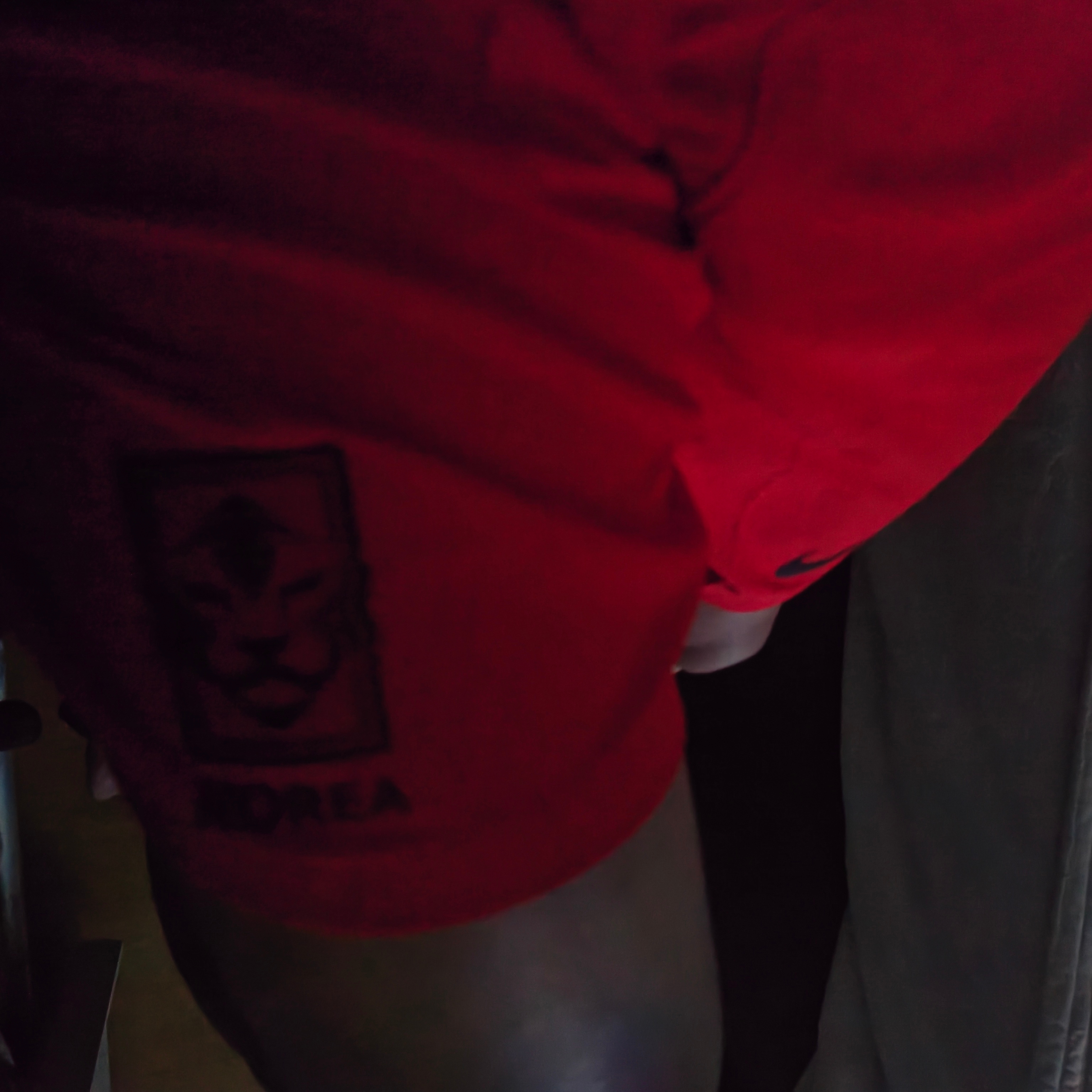 Nike Korea 2022/23 Dri-Fit ADV Player Issue Home Shorts Global Red (Non Marking Ver.) 착용 스타일 - 2