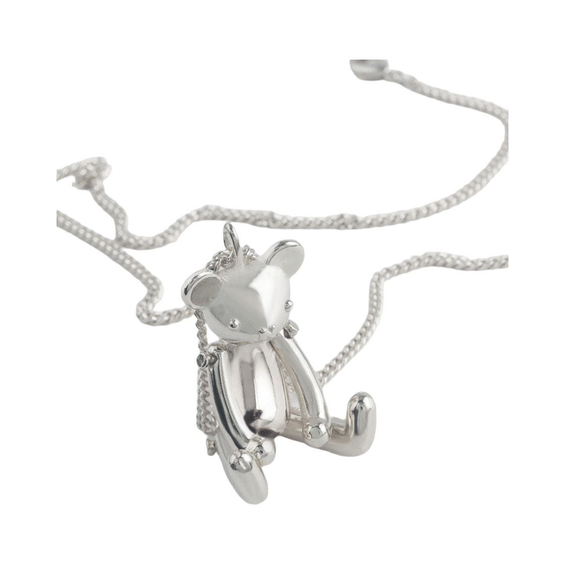 논논 베어 넥클리스 실버(Nonenon Bear Necklace Silver) - 4