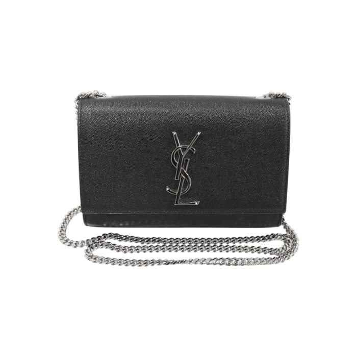 생로랑 469390 블랙 그랑 드 뿌드르 클래식 모노그램 스몰 케이트 사첼 숄더백(Saint Laurent Classic Monogram Small Kate Satchel Shoulder Bag Black) - 1