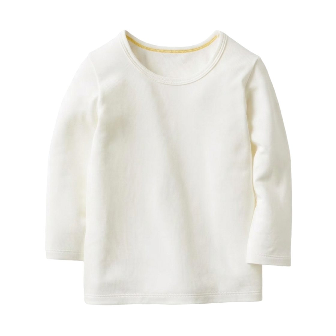 478444-01 (Kids) Uniqlo Heattech Cotton Crewneck T-Shirt Off White - JP