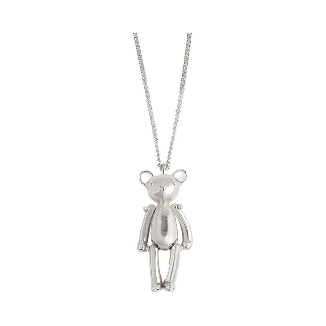 NONENON-132 Nonenon Bear Necklace Silver