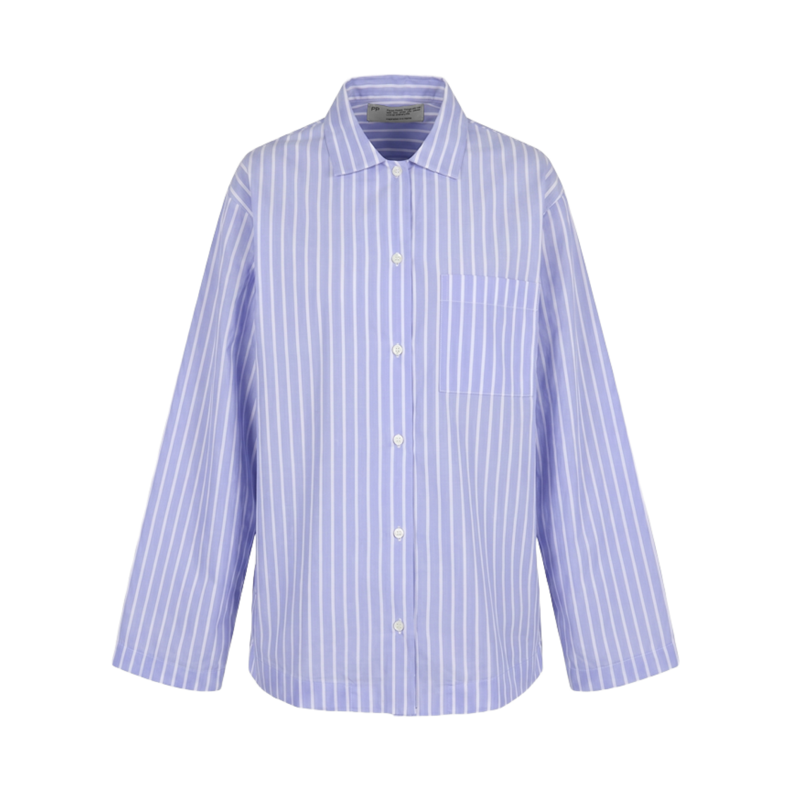 퍼즈플리즈 100% 코튼 파자마 위드 에이프런 (스트라이프 스카이블루)