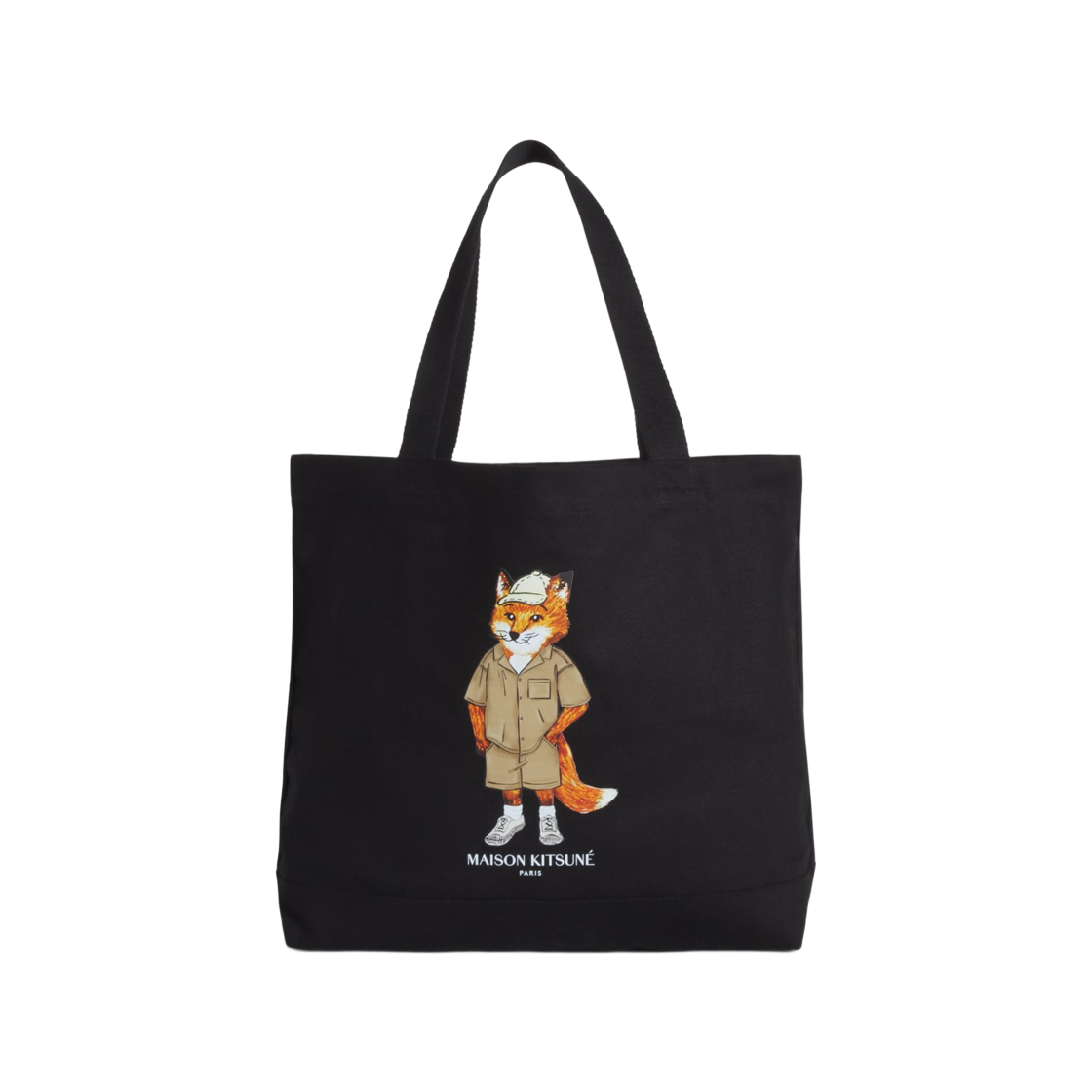 메종 키츠네 드레스드 폭스 토트백 블랙(Maison Kitsune Dressed Fox Tote Bag Black)