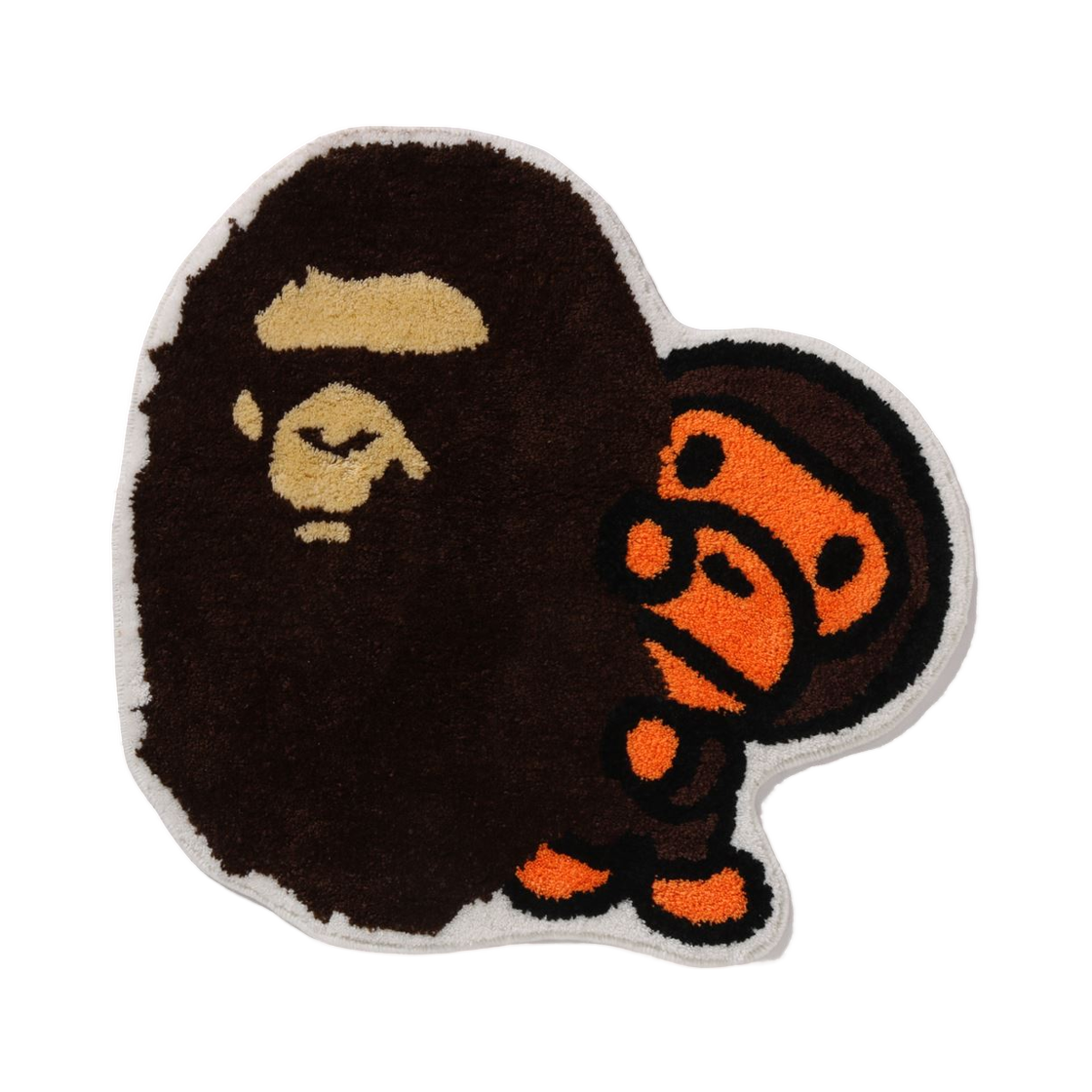 베이프 에이프 헤드 & 베이비 마일로 러그 매트 브라운(BAPE Ape Head & Baby Milo Rug Mat Brown)