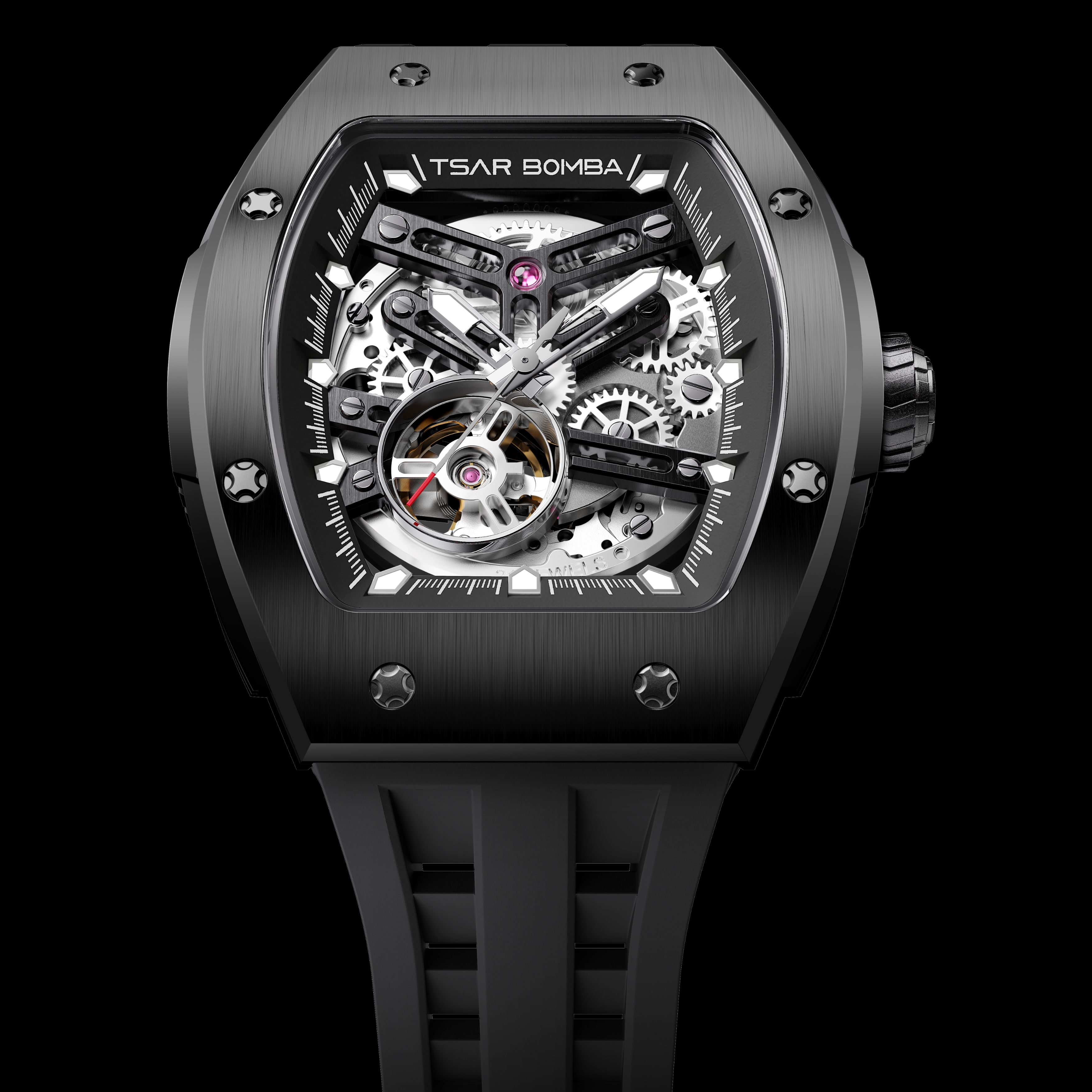 Tsar Bomba Elemental Automatic Watch TB8228A Black 착용 스타일 - 3