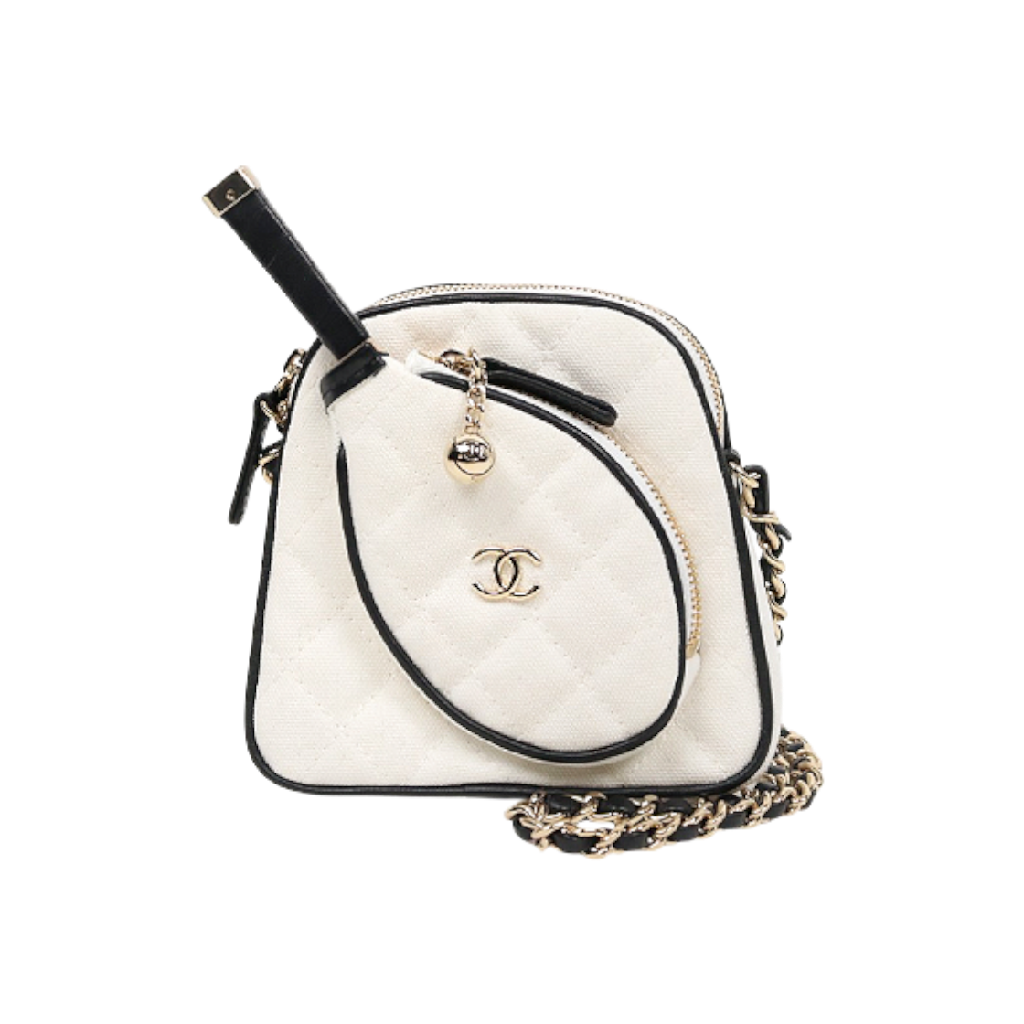 ITBMC7LH9TFC Chanel Mini White Tennis Racket Crossbody Bag