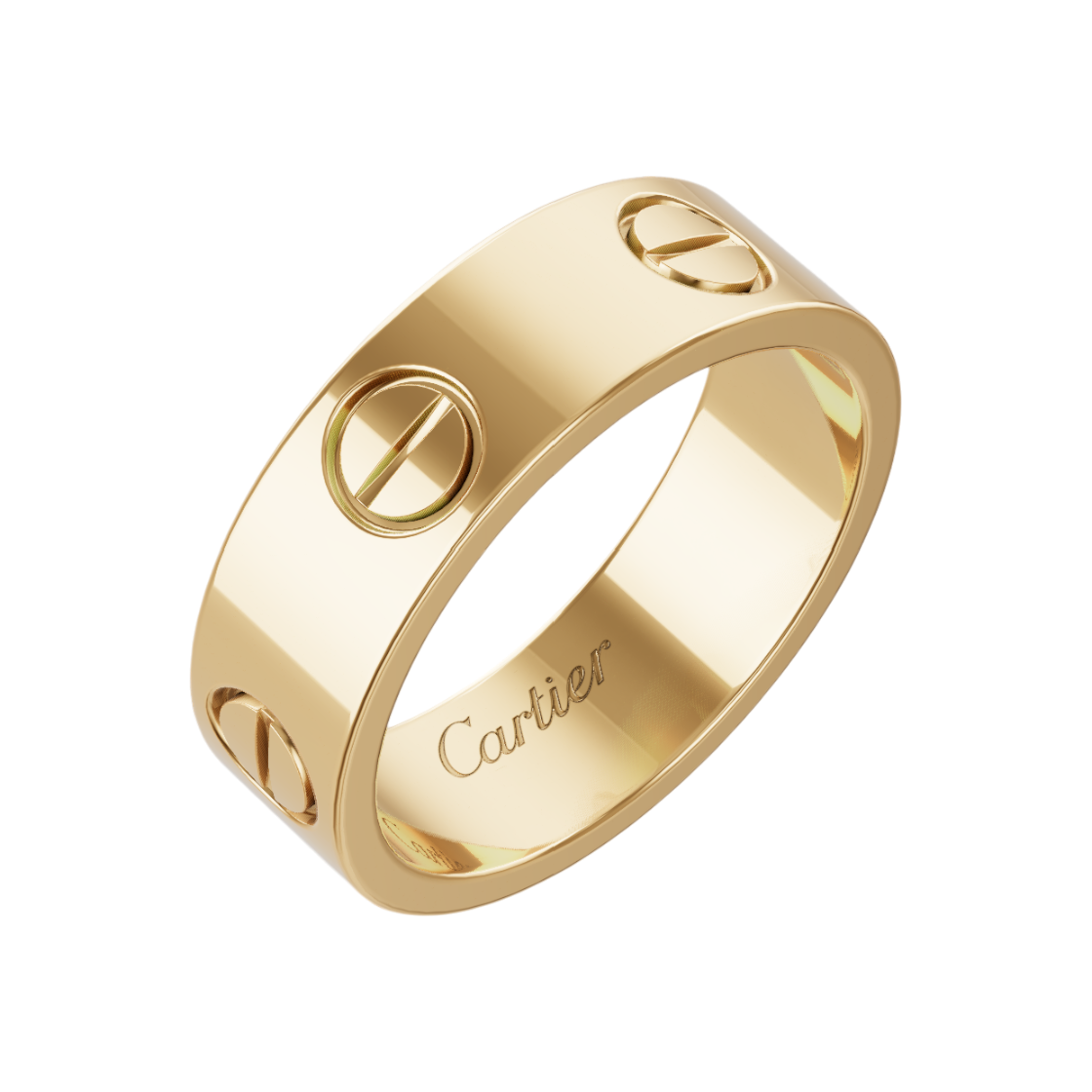 ITKWRUG5TF8K Cartier B4084600 18K Yellow Gold 5.5MM Love Wedding Band Ring