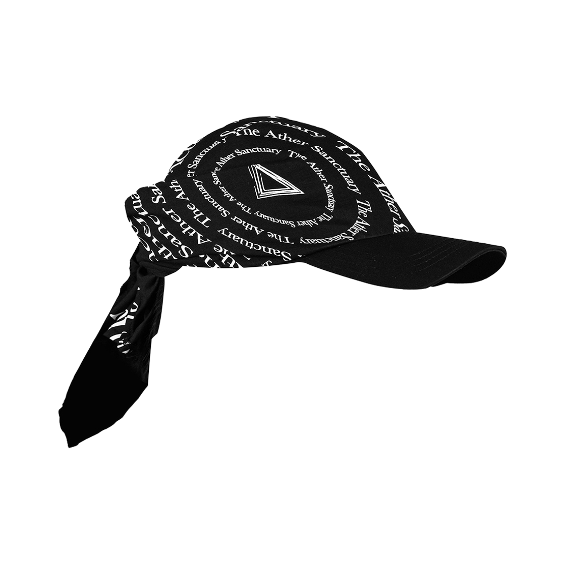 디아더생츄어리 반다나 캡 서큘러 블랙(THE ATHER SANCTUARY Bandana Cap Circular Black) - 4