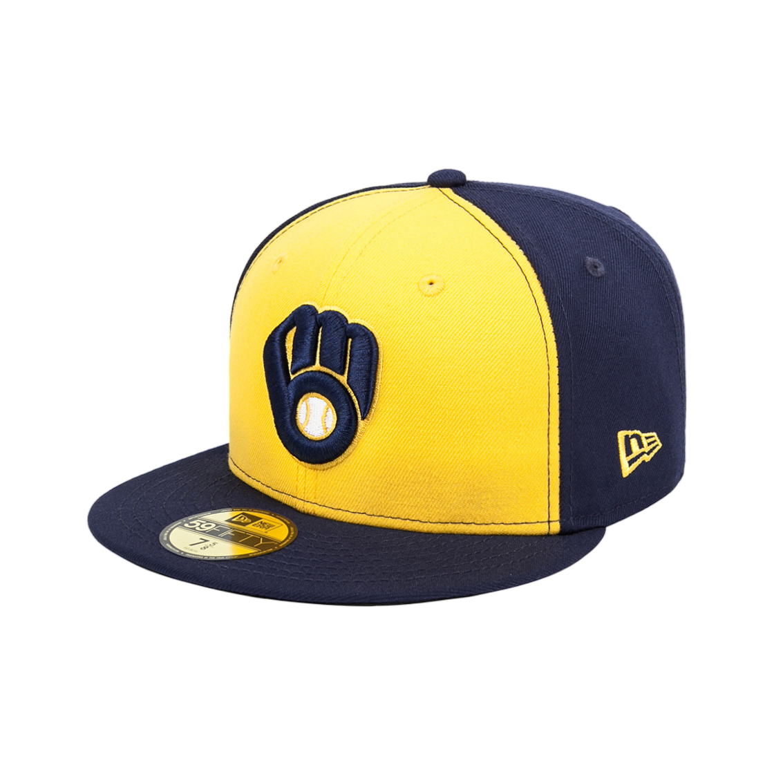 70538706 New Era MLB Authentic Milwaukee Brewers Fitted Cap Alt Yellow