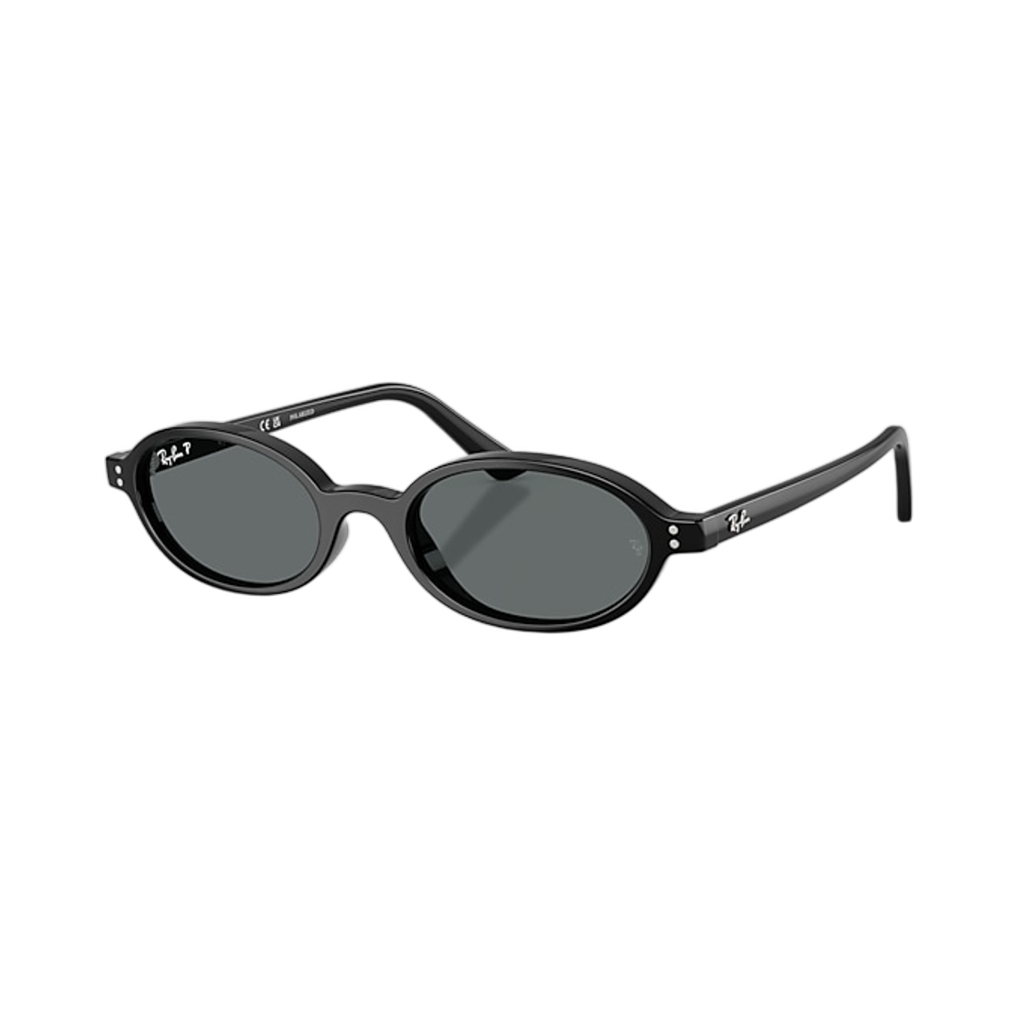 레이밴 칼 바이오 베이스드 폴리쉬드 블랙 프레임 다크 그레이 편광 렌즈 하이 브릿지 핏(Ray-Ban Khal Bio-Based Polished Black Frame Dark Grey Polarized Lense High Bridge Fit)