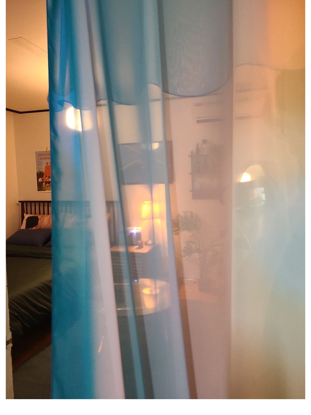 Film effect chiffon curtain / Sunset filter / L Size 착용 스타일