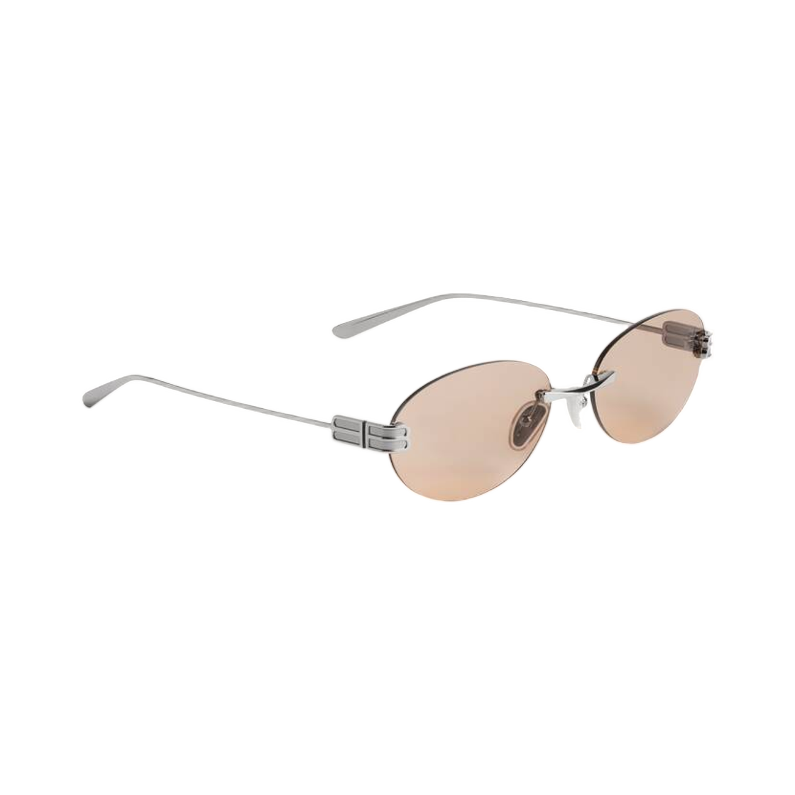 발렌시아가 가십 오발 Af 선글라스 다크 루테늄 브라운(Balenciaga Gossip Oval Af Sunglasses In Dark Ruthenium Brown) - 3