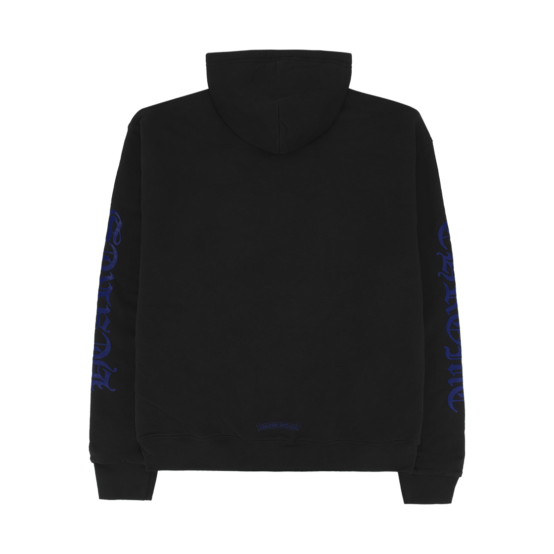 크롬하츠 버티컬 로고 헤비웨이트 집업 블루 스크립트 후드 블랙(Chrome Hearts Vertical Logo Heavyweight Zip-Up Blue Script Hoodie Black) - 2