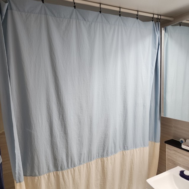 Glam shower curtain L size / 4color 착용 스타일