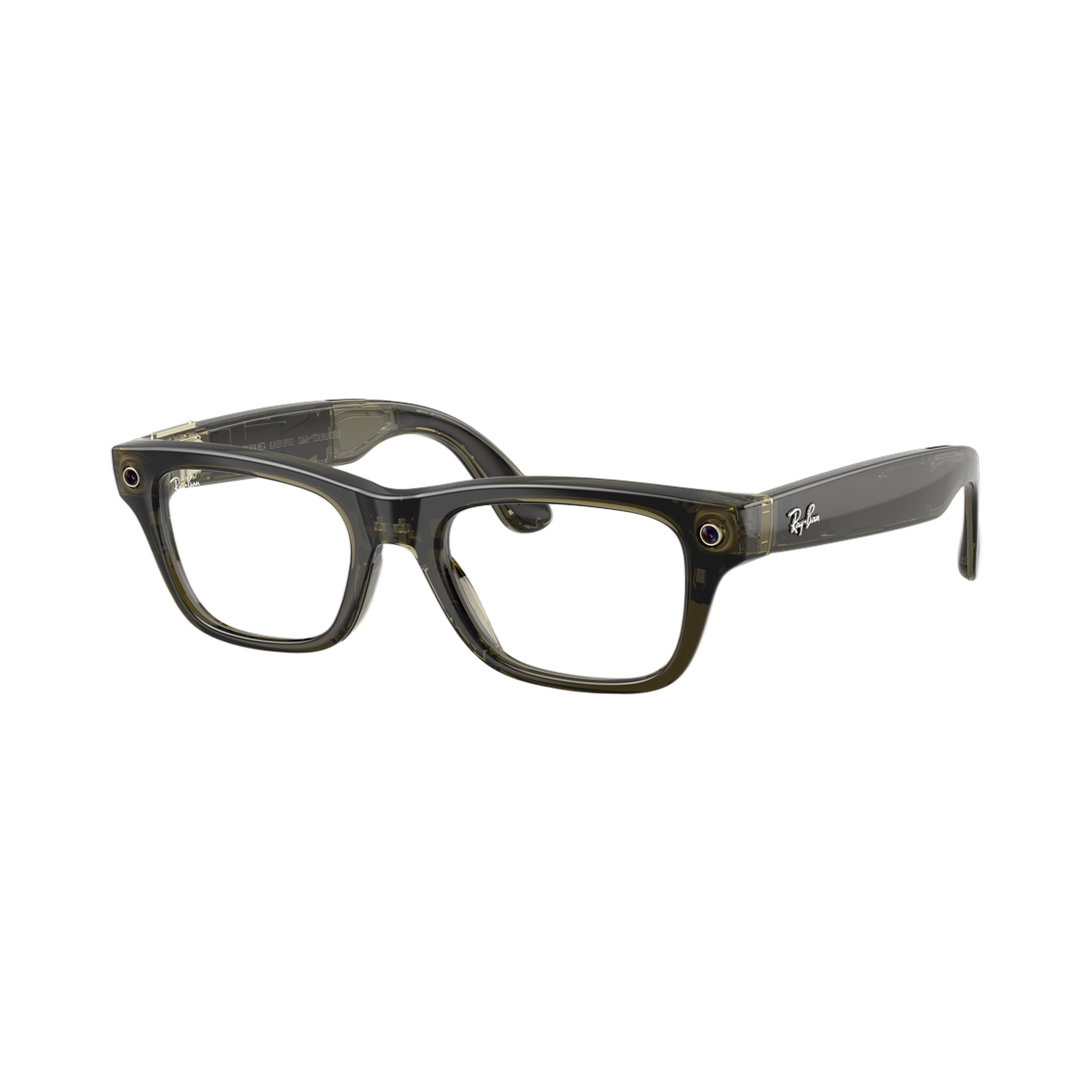 RW7001-8530 Ray-Ban Meta Blayzer Optics Gen 2 Shiny Transparent Dark Olive Frame Clear Lense Universal Fit