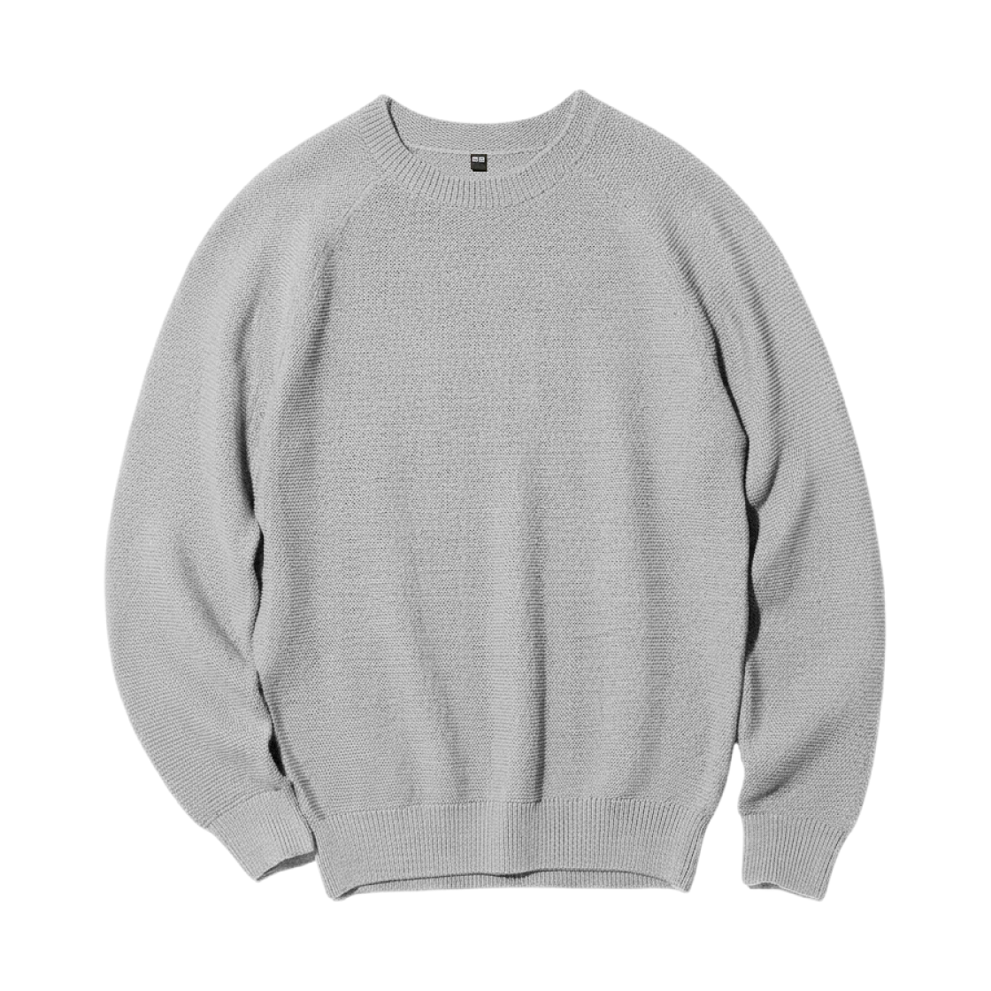 482321-02 Uniqlo Washable 3D Crewneck Sweater Light Gray - JP
