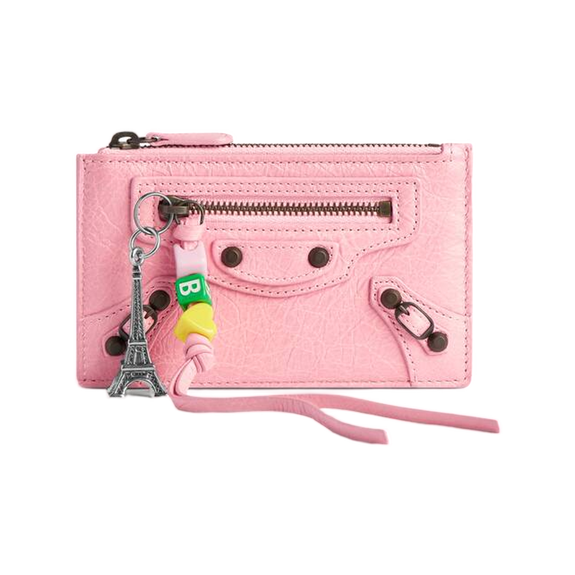 8106072ABM55826 Balenciaga Le City Long Coin and Card Holder In Vintage Pink