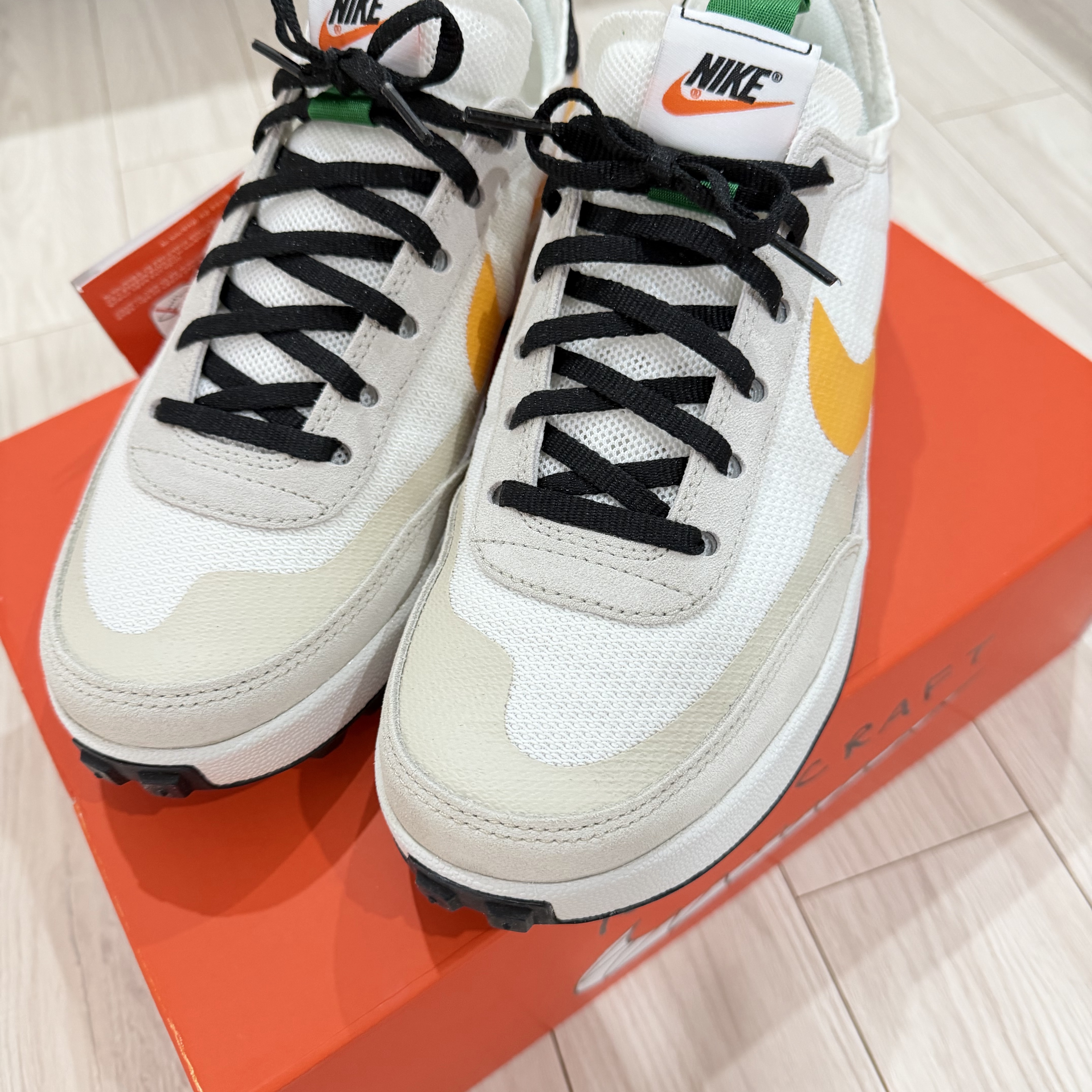 Nike x Tom Sachs General Purpose Shoe Pine Green University Gold 착용 스타일