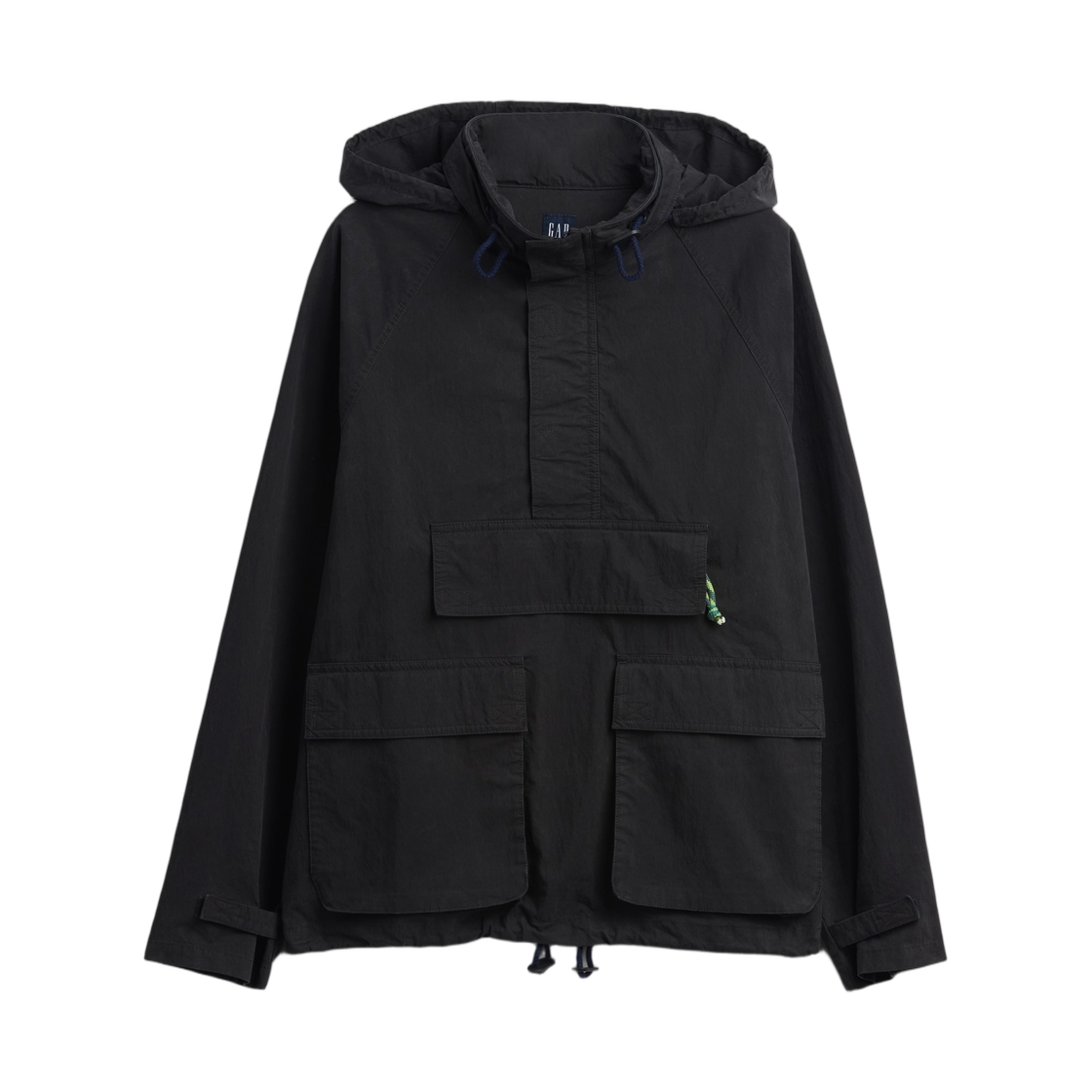 갭 x 션 우더스푼 오버사이즈 아노락 후드 트루 블랙(Gap x Sean Wotherspoon Oversized Anorak Hoodie True Black)