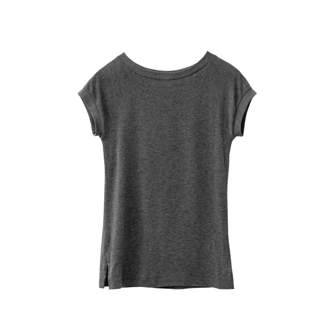 폴리테루 우먼 뮤티드 티셔츠 차콜