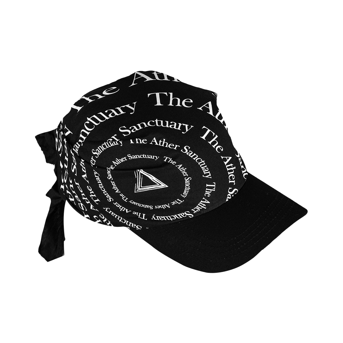 디아더생츄어리 반다나 캡 서큘러 블랙(THE ATHER SANCTUARY Bandana Cap Circular Black)