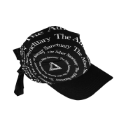 THE ATHER SANCTUARY Bandana Cap Circular Black