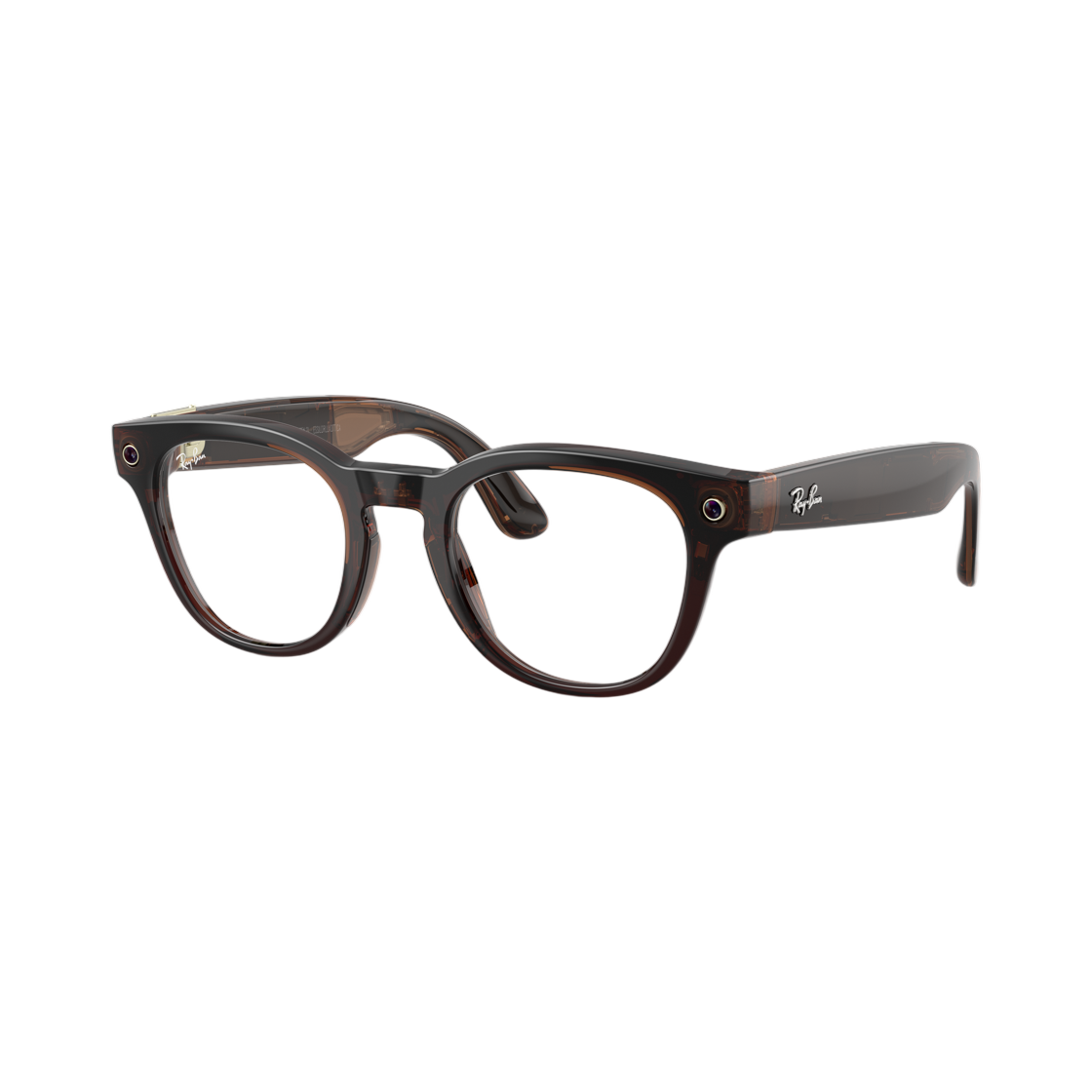 레이밴 메타 웨이페어러 2세대 샤이니 트랜스패런트 엄버 프레임 클리어 렌즈 유니버셜 핏(Ray-Ban Meta Wayfarer Gen 2 Shiny Transparent Umber Frame Clear Lense Universal Fit) - 1