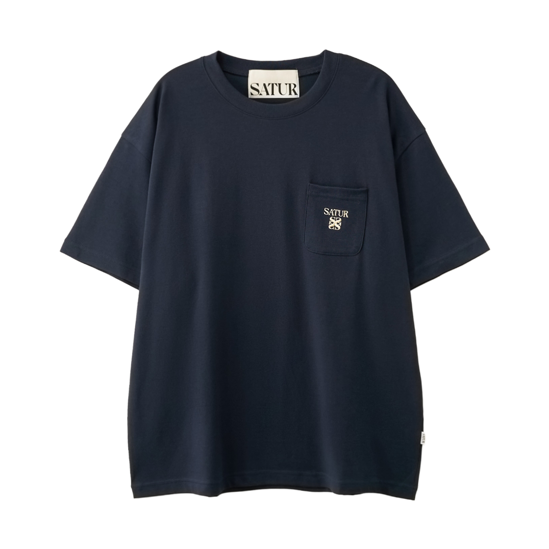 SA262UTS04NVY0 SATUR Apero Logo Pocket T-Shirt Navy