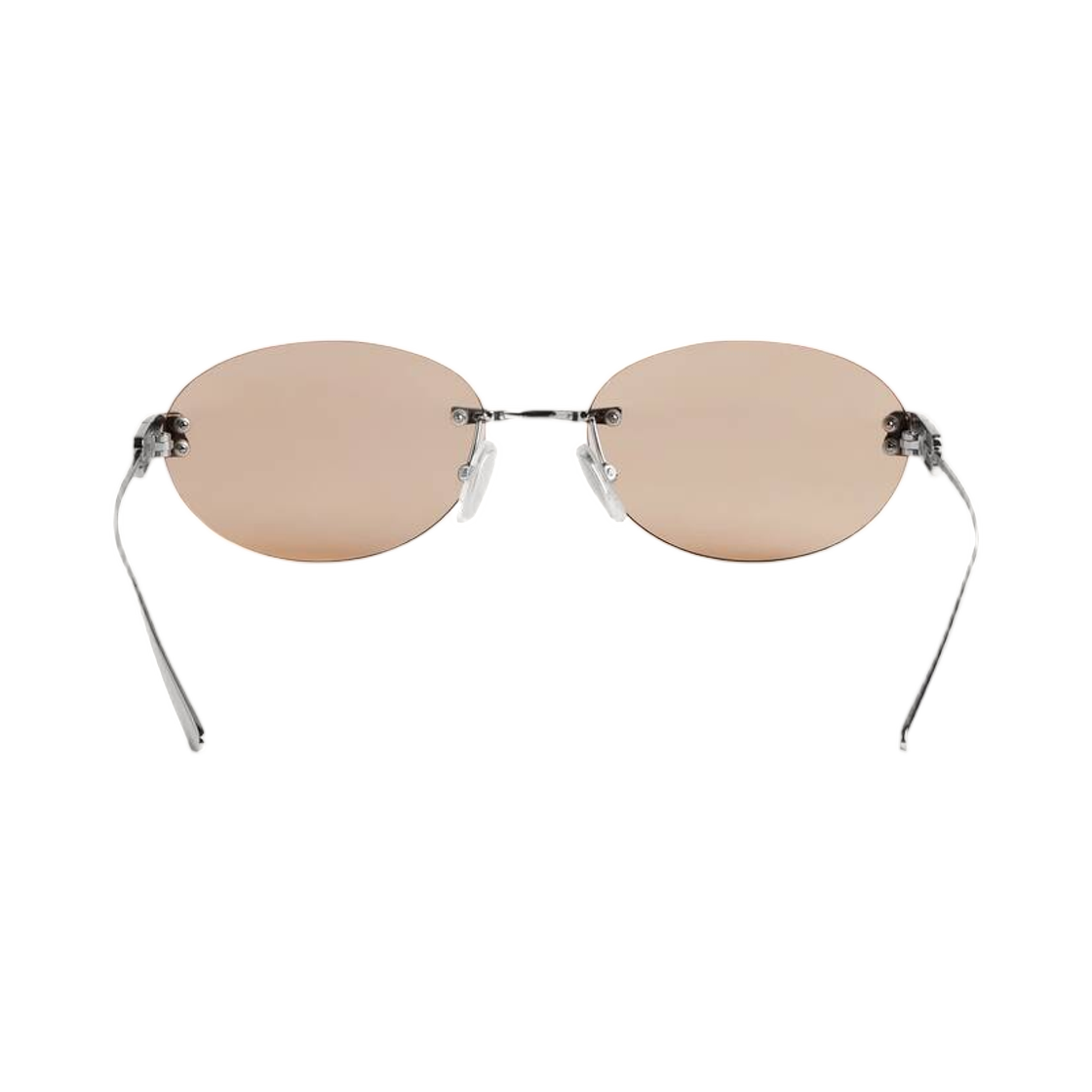 발렌시아가 가십 오발 Af 선글라스 다크 루테늄 브라운(Balenciaga Gossip Oval Af Sunglasses In Dark Ruthenium Brown) - 2