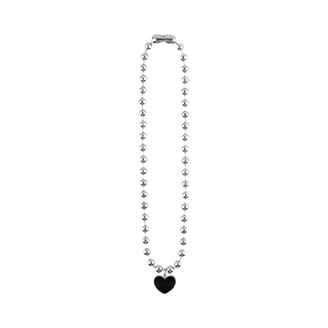 논논 빅 블랙 러브 넥클리스 실버925 (두들)(Nonenon Big Black Love Necklace Silver925 (Doodle)) - 4