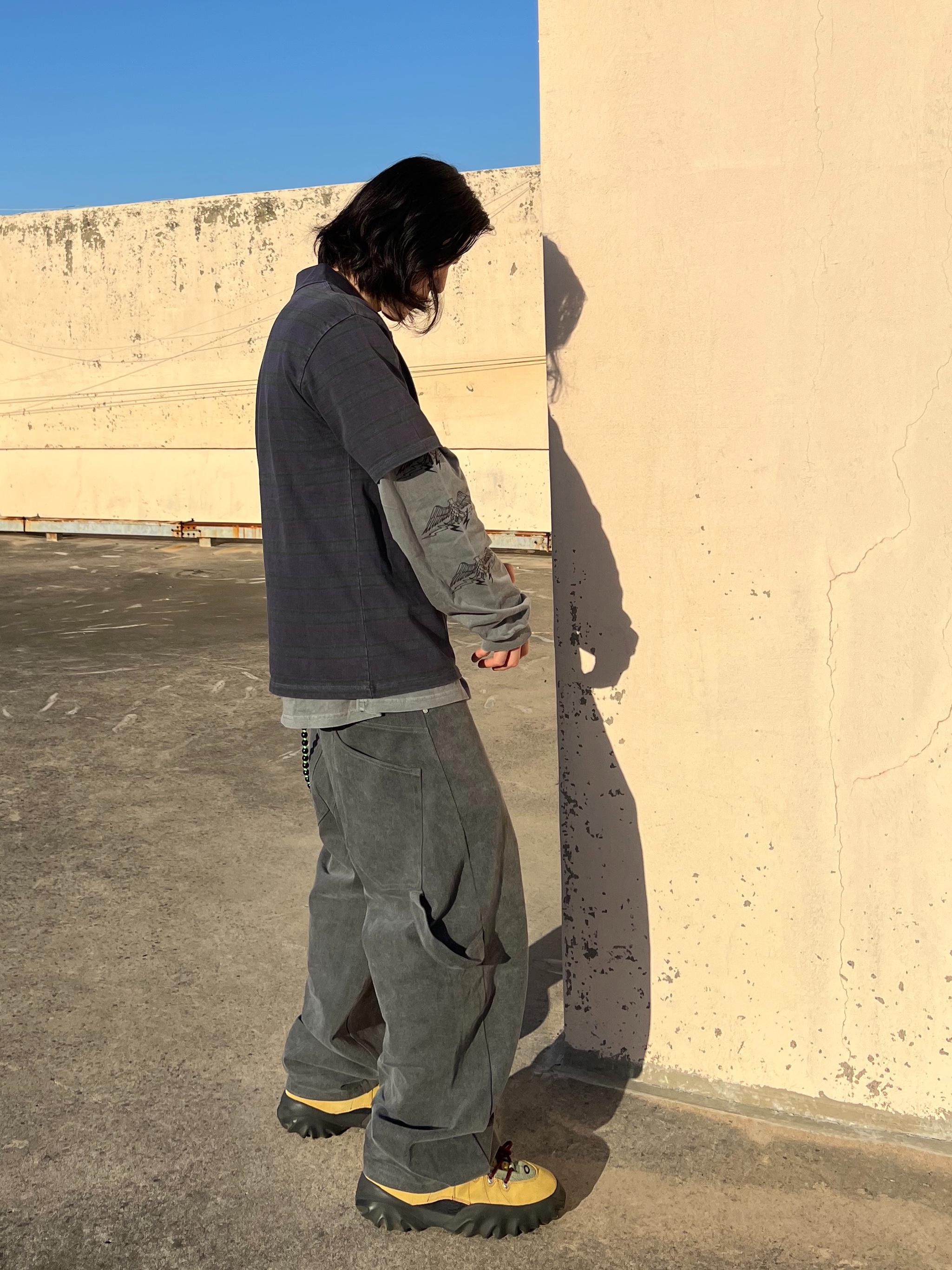 Oakley Factory Team Suede Flesh Edge Boots Yellow 착용 스타일 - 2