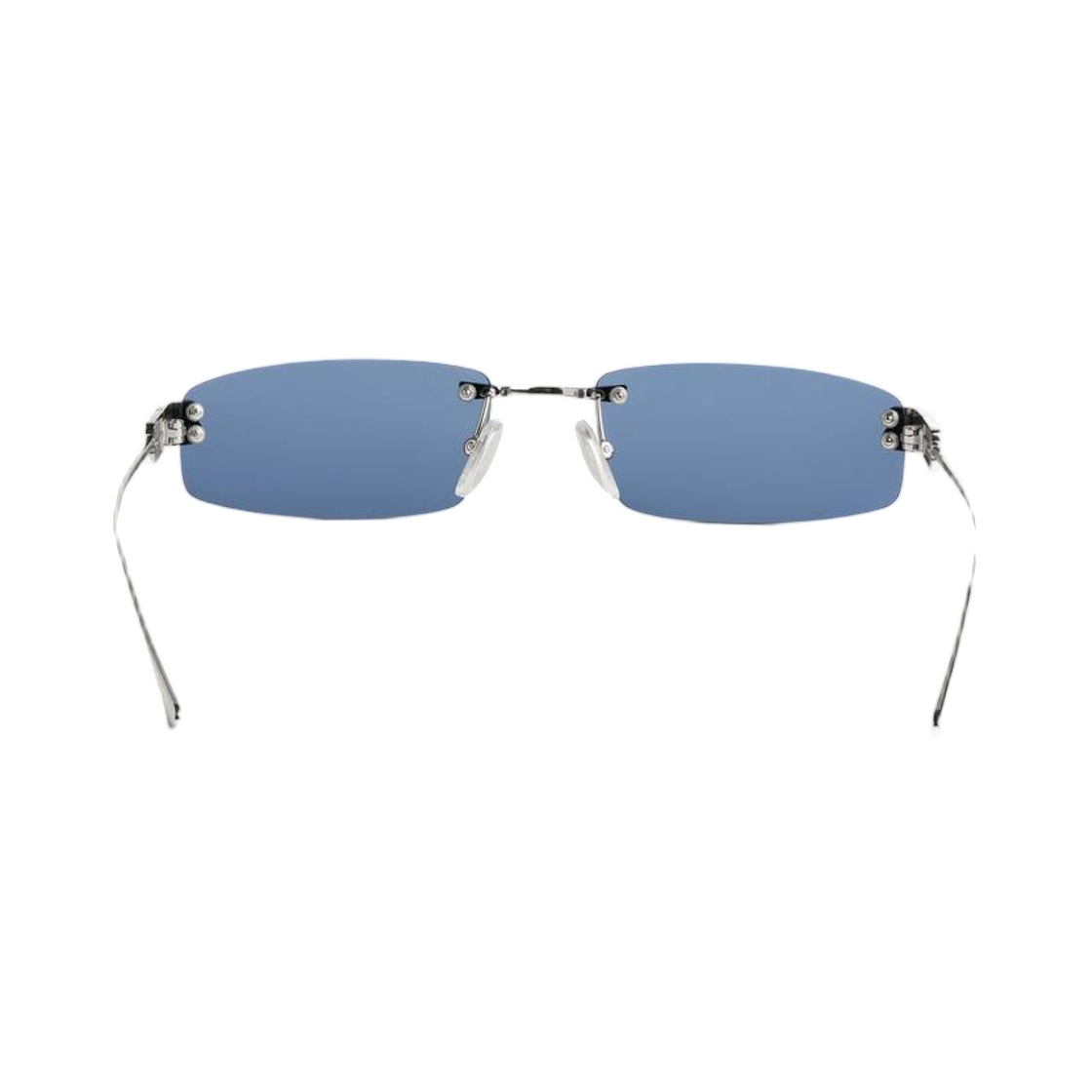 발렌시아가 가십 렉탱글 M 선글라스 다크 루테늄 블루(Balenciaga Gossip Rectangle M Sunglasses In Dark Ruthenium Blue) - 2